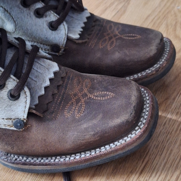 Gold Rush Western Pony Hair Boots 8.5 - Picture 3 of 13